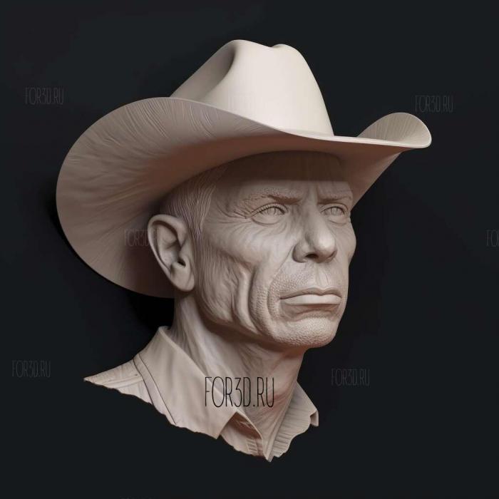 Kenny Chesney 1 stl model for CNC